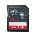 Карта памяти Sandisk Ultra SDHC 16Gb 10 Class  (скорость чтения 48 Мб/сек, FullHD)