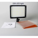Видеосвет LED 228 (228 диодов, диммер, 2 фильтра)