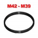 Переходное кольцо с резьбы M42 на М39 (m42-m39, m39-m42)