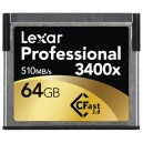 Карта памяти Lexar Professional 3400x 64GB CFast 2.0 oem упаковка (скорость чтения 510M/s, 450M/s записи)