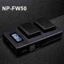 ЗУ зарядка зарядное устройство для Sony NP-FW50 (2 слота, дисплей)