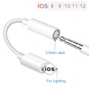 Адаптер Lightning для Apple iPhone X/ 8 Plus/ 7 Plus - 8-pin на наушники, гарнитуру с микрофоном 3.5мм (аналог)