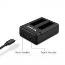 Зарядное устройство для Insta360 One X зу на 2 слота (MicroUSB/type-C)