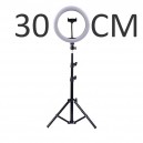 Кольцевой свет лампа визажиста (диаметр 30см, 180 диодов, 3200-5500K,  USB версия) + стойка 2м
