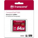 Карта памяти Compact Flash Card 64GB Transcend 800x TS64GCF800