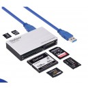 Картридер 6 в 1 Onefavor USB 3.0 Pro (TF/XD/microSD/SD/MMC/CF)