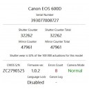 Фотоаппарат Canon EOS 600D body (бу SN: 393077008727PM пробег 32300 кадров)